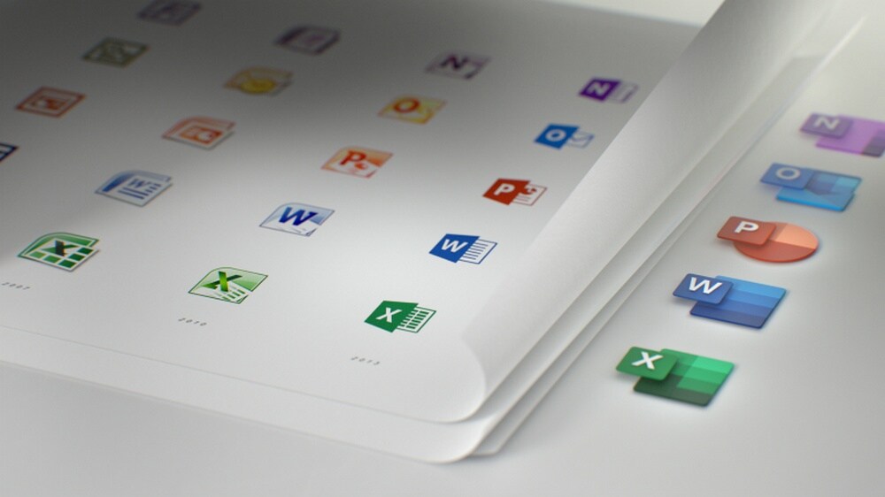 New Microsoft Office icons. Image: Medium/ Jon Friedman