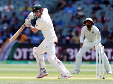 Australia’s Shaun Marsh was the only player to score a fifty in their second innings as they chased a target of 323. AP