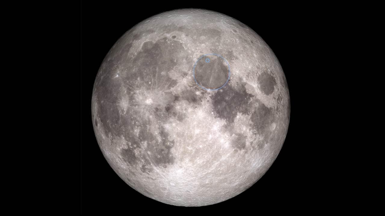 SpaceIL's chosen landing site on the moon. Image courtesy: NASA/The Planetary Society