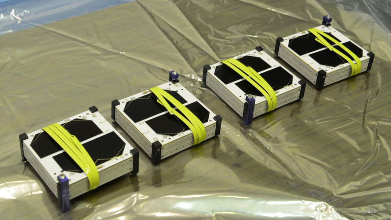 The four SpaceBEEs under in question. Image courtesy: Swarm Technologies