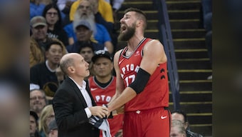 NBA: Toronto Raptors center Jonas Valanciunas out for at least four weeks after undergoing surgery on dislocated left thumb