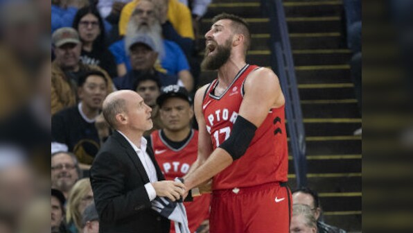 NBA: Toronto Raptors center Jonas Valanciunas out for at least four weeks after undergoing surgery on dislocated left thumb