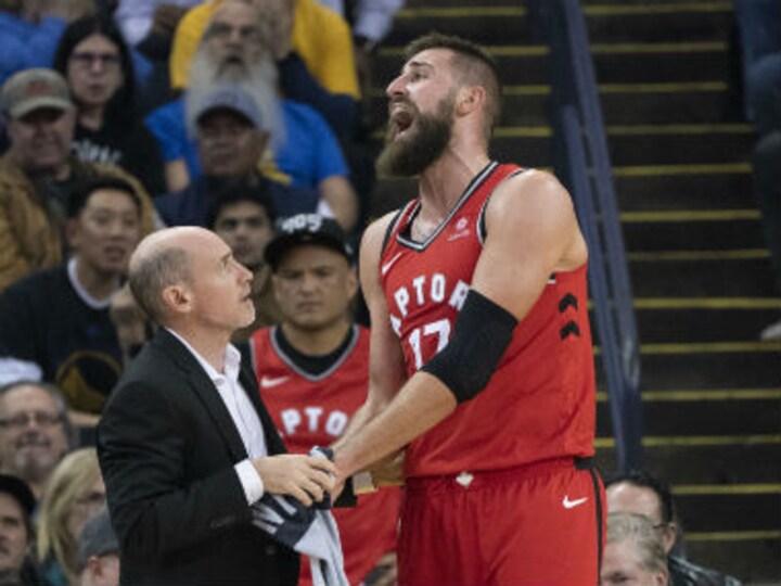 NBA: Toronto Raptors center Jonas Valanciunas out for at least four weeks after undergoing surgery on dislocated left thumb