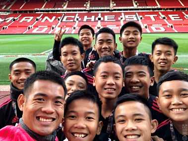 Laureus Sporting Moment Award, December nominees: Wild Boars football team's special day out with Manchester United Laureus Sporting Moment Award, December nominees: Wild Boars football team's special day out with Manchester United