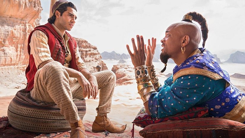 Mena Massoud and Will Smith in Aladdin. Image via Twitter