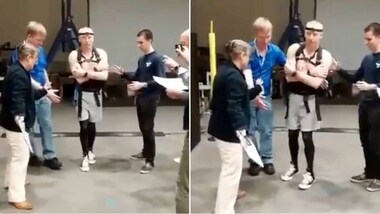 Astronaut struggles to place one foot in front of the other after 197 days in space