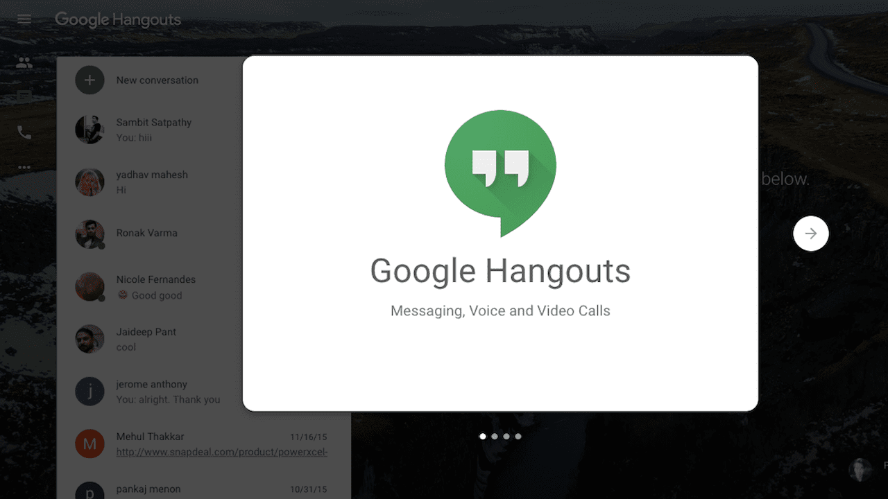 google hangouts chat