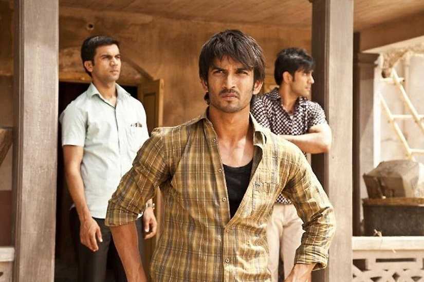 Rajkummar Rao, Sushant Singh Rajput and Amit Sadh in a still from Kai Po Che. Image from Twitter @timotheetheking