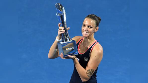 Brisbane International: Czech Republic's Karolina Pliskova comes back from one set down to beat Lesia Tsurenko in final