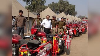 For fire-free Kumbh Mela, tent city administration in Allahabad gears up with firefighting bikes, hydrants and a hi-tech hospital