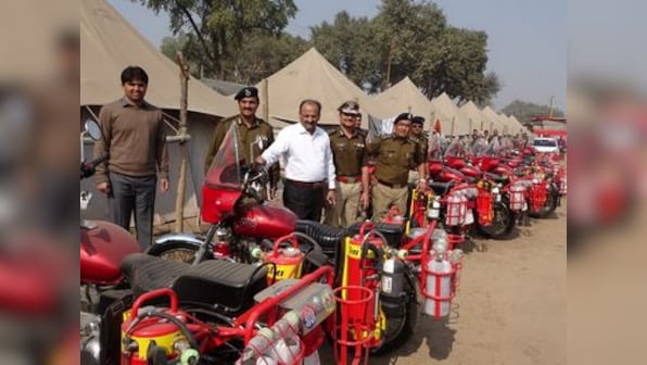 For fire-free Kumbh Mela, tent city administration in Allahabad gears up with firefighting bikes, hydrants and a hi-tech hospital