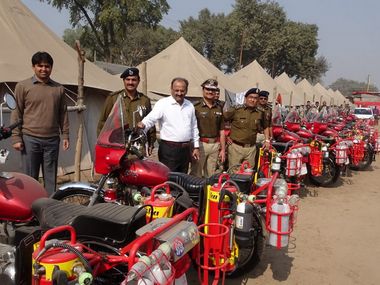 For fire-free Kumbh Mela, tent city administration in Allahabad gears up with firefighting bikes, hydrants and a hi-tech hospital For fire-free Kumbh Mela, tent city administration in Allahabad gears up with firefighting bikes, hydrants and a hi-tech hospital