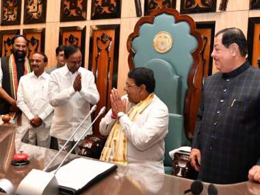 Pocharam Srinivas Reddy elected Speaker of Telangana Assembly; Governor to address joint session with legislative council tomorrow Pocharam Srinivas Reddy elected Speaker of Telangana Assembly; Governor to address joint session with legislative council tomorrow