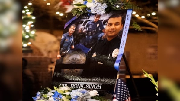 Slain Indian-origin police officer Ronil Singh honoured with funeral procession taken through two California towns