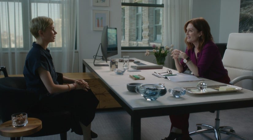 Michelle Williams and Julianne Moore appear in After The Wedding by Bart Freundlich, an official selection of the Premieres program at the 2019 Sundance Film Festival. Courtesy of Sundance Institute | photo by Julio Macat, ASC. All photos are copyrighted and may be used by press only for the purpose of news or editorial coverage of Sundance Institute programs. Photos must be accompanied by a credit to the photographer and/or 'Courtesy of Sundance Institute.' Unauthorized use, alteration, reproduction or sale of logos and/or photos is strictly prohibited.