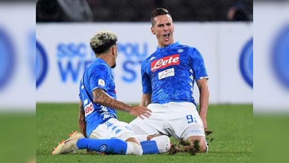 Serie A: Napoli beat 10-man Lazio to close gap on leaders Juventus despite missing several key players