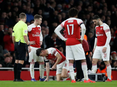 FA Cup: Arsenal face defensive crisis as Laurent Koscielny, Sokratis Papastathopoulos pick injuries against Manchester United FA Cup: Arsenal face defensive crisis as Laurent Koscielny, Sokratis Papastathopoulos pick injuries against Manchester United