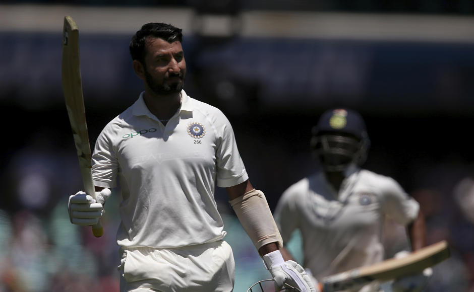 Cheteshwar Pujara added 63 more to his overnight score of 130 runs. He got out on 193, missing out on his first double hundred Down Under. However, when he returned to dressing room, the whole of SCG was at its feet. AP Cheteshwar Pujara added 63 more to his overnight score of 130 runs. He got out on 193, missing out on his first double hundred Down Under. However, when he returned to dressing room, the whole of SCG was at its feet. AP