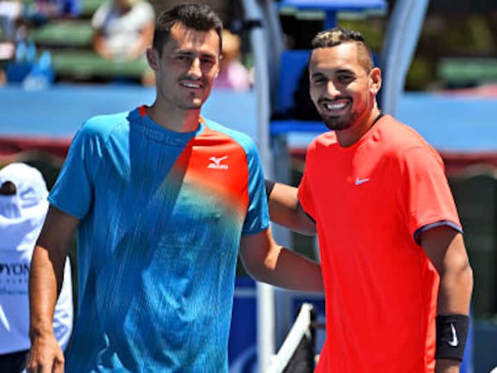 Kooyong Classic: Bernard Tomic comes out on top against Nick Kyrgios in battle of Australian tennis' bad boys