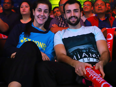 PBL 2018-19: Carolina Marin trains with Hyderabad Hunters' Rahul Yadav Chittaboina to sharpen skills on sidelines of event PBL 2018-19: Carolina Marin trains with Hyderabad Hunters' Rahul Yadav Chittaboina to sharpen skills on sidelines of event