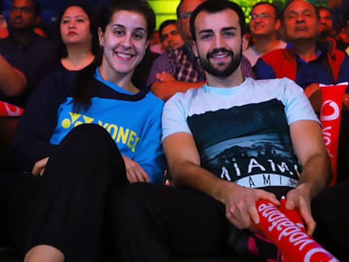 PBL 2018-19: Carolina Marin trains with Hyderabad Hunters' Rahul Yadav Chittaboina to sharpen skills on sidelines of event