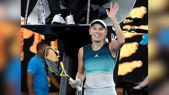 Australian Open 2019: Emotional Caroline Wozniacki starts title defence with easy win over Alison Van Uytvanck
