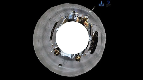 China's lunar probe Chang'e 4 sends panoramic image of moon's far side