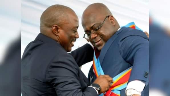Felix Tshisekedi sworn in as Congo president; first peaceful transfer of power in Central African country's history