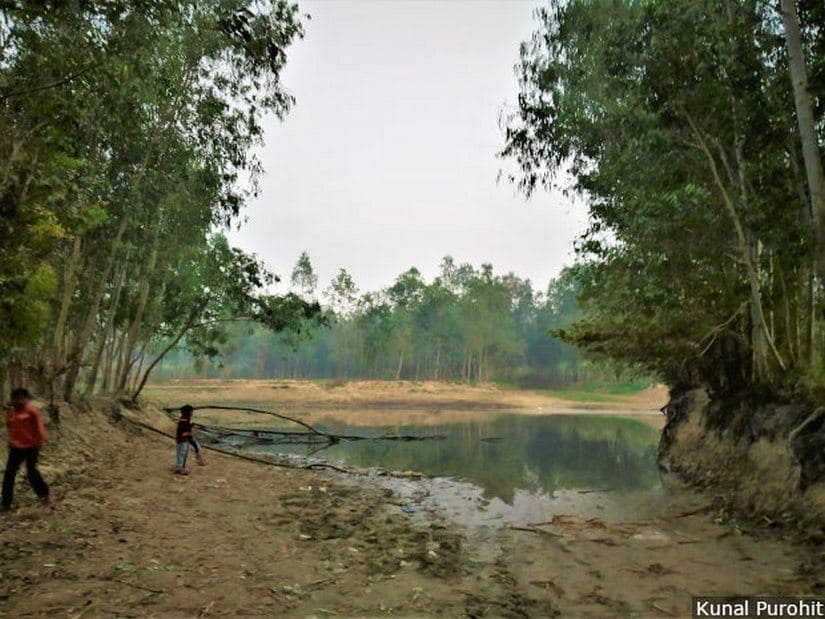The spot where Shahrukh Khan, 22, was attacked in Bholapur Hindoliya village in Barreily in western UP. Image/Kunal Purohit