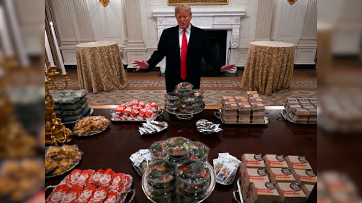 Donald Trump treats college football champions to burgers and fries after shutdown closes White House kitchen