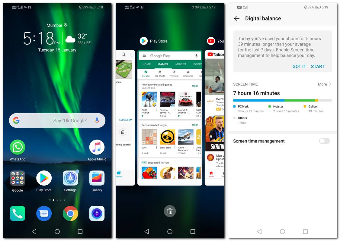 Android Pie-based EMUI 9 on the Honor 10 Lite