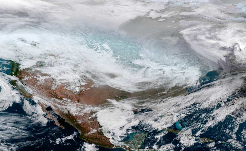 The polar vortex is a mass of very cold air that typically sits right on the North Pole and tends to be restricted to the region by the jet stream, which normally keeps this cold air in the Arctic. But when the jet stream wavers, or weakens, the chill can spill over to the countries south of the Pole. Reuters/National Oceanic Atmospheric Administration, US The polar vortex is a mass of very cold air that typically sits right on the North Pole and tends to be restricted to the region by the jet stream, which normally keeps this cold air in the Arctic. But when the jet stream wavers, or weakens, the chill can spill over to the countries south of the Pole. Reuters/National Oceanic Atmospheric Administration, US