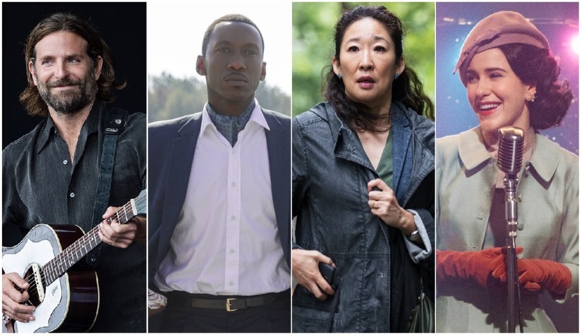 (From L-R) A Star is Born, Green Book, Killing Eve and The Marvelous Mrs Maisel are the frontrunners for Golden Globes 2018.