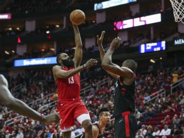 NBA: James Harden scores 35 points as balanced Rockets beat Raptors; Bucks come from behind to defeat Hornets