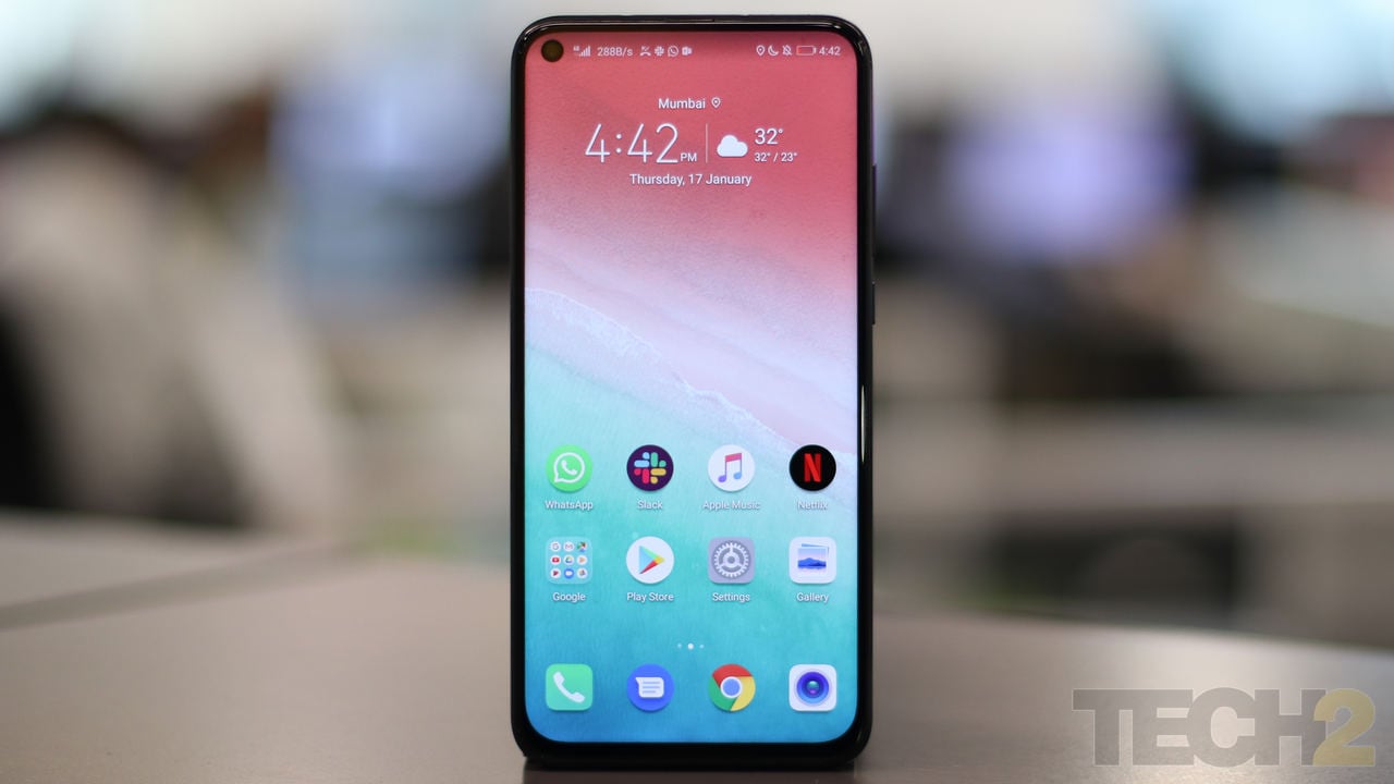 The Honor View 20 is the second smartphone to be announced globally after the Samsung Galaxy A8s to feature a punch-hole camera. Image: tech2/Omkar Patne