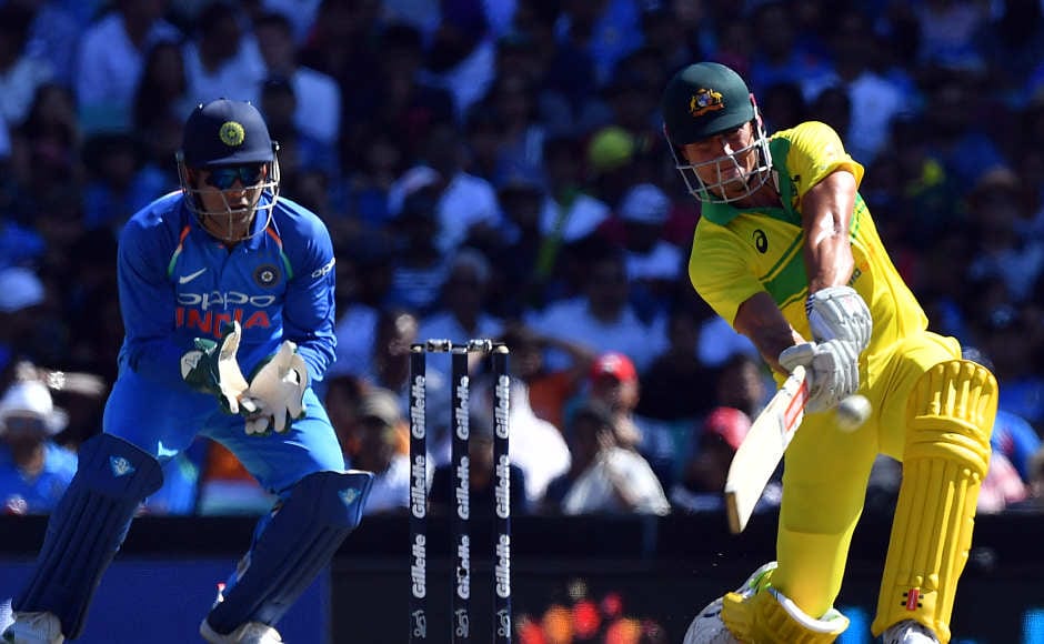 Marcus Stoinis (right) provided the impetus at the death of the Australia innings as he hit some maximums and fours to take Australian total to a respectable total of 288. He scored 47 off 43 balls. AFP Marcus Stoinis (right) provided the impetus at the death of the Australia innings as he hit some maximums and fours to take Australian total to a respectable total of 288. He scored 47 off 43 balls. AFP