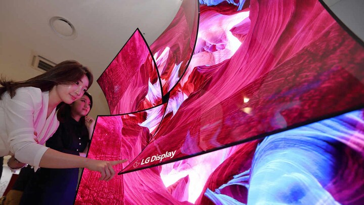 LG showcases new 88-inch 8K OLED television which doubles as a speaker at CES 2019