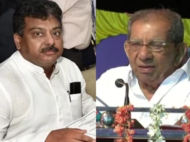 Veteran Congress leader calls Karnataka home minister a 'monkey' as duo exchange barbs over funding of Lingayat movement Veteran Congress leader calls Karnataka home minister a 'monkey' as duo exchange barbs over funding of Lingayat movement