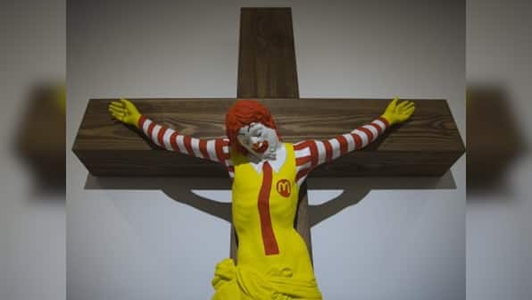 Israel's McJesus statue, featuring a crucified Ronald McDonald, rouses ire of Arab Christian community