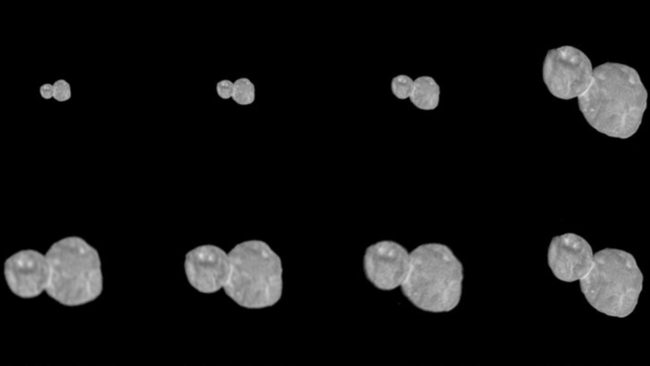 Light, camera, tumble! NASA releases film of space snowman captured by New Horizons Light, camera, tumble! NASA releases film of space snowman captured by New Horizons