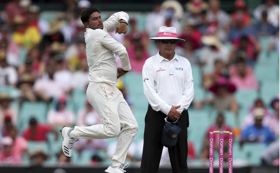 Kuldeep Yadav impressed with his three-wicket haul on Saturday. His victims included Usman Khawaja, Travis Head and Tim Paine. AP Kuldeep Yadav impressed with his three-wicket haul on Saturday. His victims included Usman Khawaja, Travis Head and Tim Paine. AP