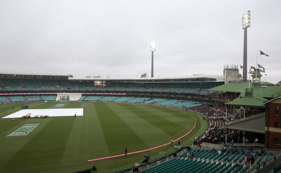 There were dark clouds hovering all over the stadium which meant the light was not proper for the game to resume despite the rains subsiding for a while. Only 25.2 overs could be bowled on Day 4. AP There were dark clouds hovering all over the stadium which meant the light was not proper for the game to resume despite the rains subsiding for a while. Only 25.2 overs could be bowled on Day 4. AP
