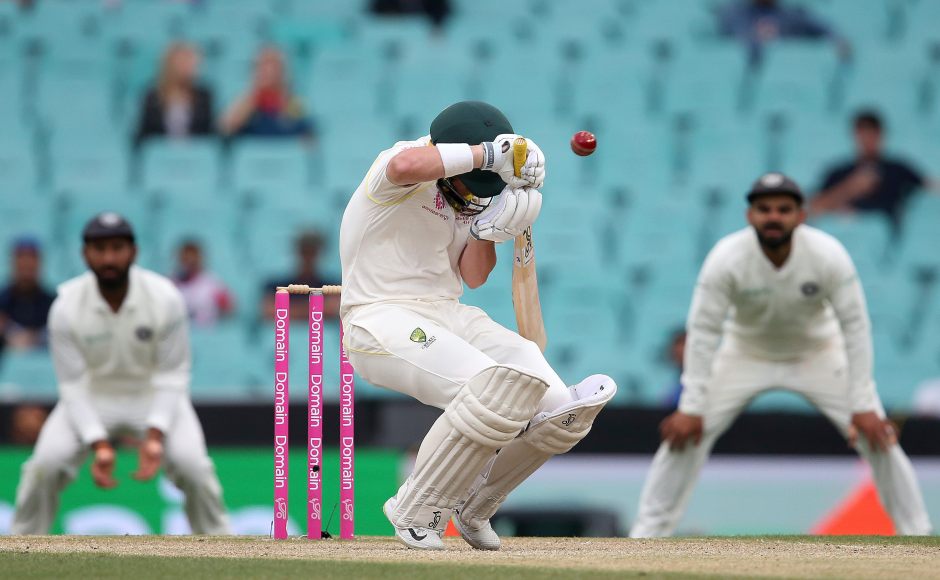 Marcus Harris (2) and Usman Khawaja (4) are at crease currently for Australia after the hosts were bundled out for 300 in the first innings. AP Marcus Harris (2) and Usman Khawaja (4) are at crease currently for Australia after the hosts were bundled out for 300 in the first innings. AP