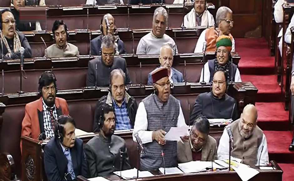 As the Rajya Sabha, which was on a daylong extension, reconvened at 12 pm, Union social justice minister Thawar Chand Gehlot tabled the bill for 10 percent reservation to those from economically-backward families. PTI As the Rajya Sabha, which was on a daylong extension, reconvened at 12 pm, Union social justice minister Thawar Chand Gehlot tabled the bill for 10 percent reservation to those from economically-backward families. PTI