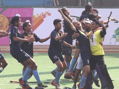 Boys U17 Punjab v Odisha hockey semi-final at Khelo India Youth Games. Khelo India