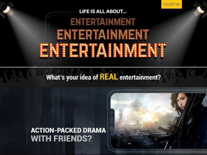 Realme's teaser on Flipkart. 
