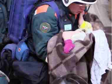 14 confirmed dead in explosion at high-rise in Russia on New Year's Eve; five rescued, including 10-month-old 14 confirmed dead in explosion at high-rise in Russia on New Year's Eve; five rescued, including 10-month-old