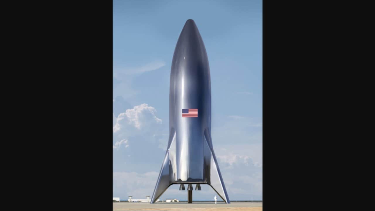 An illustration of what the SpaceX Starship will look like. Image courtesy: SpaceX/ElonMusk