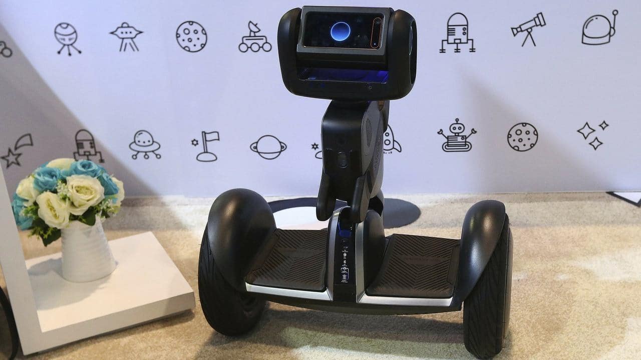 The Segway-Ninebot Loomo Delivery robot which is the company’s initial autonomous vehicle, designed to revolutionize the short distance delivery industry. Image: AP