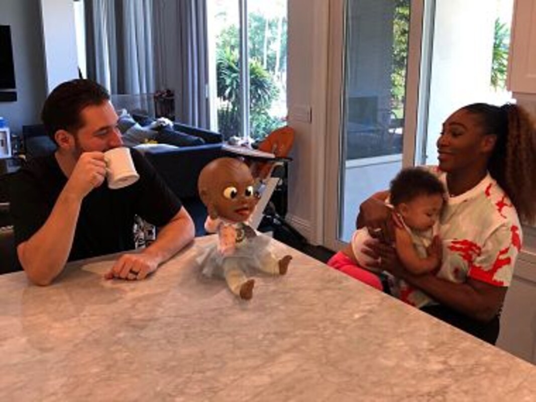 pic Serena Williams Novak Djokovic Daughter australian open 2019 serena williams